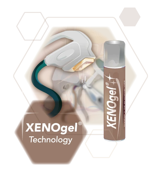 Illustration Technologie dauerhafte Haarentfernung XENOgel® Technology