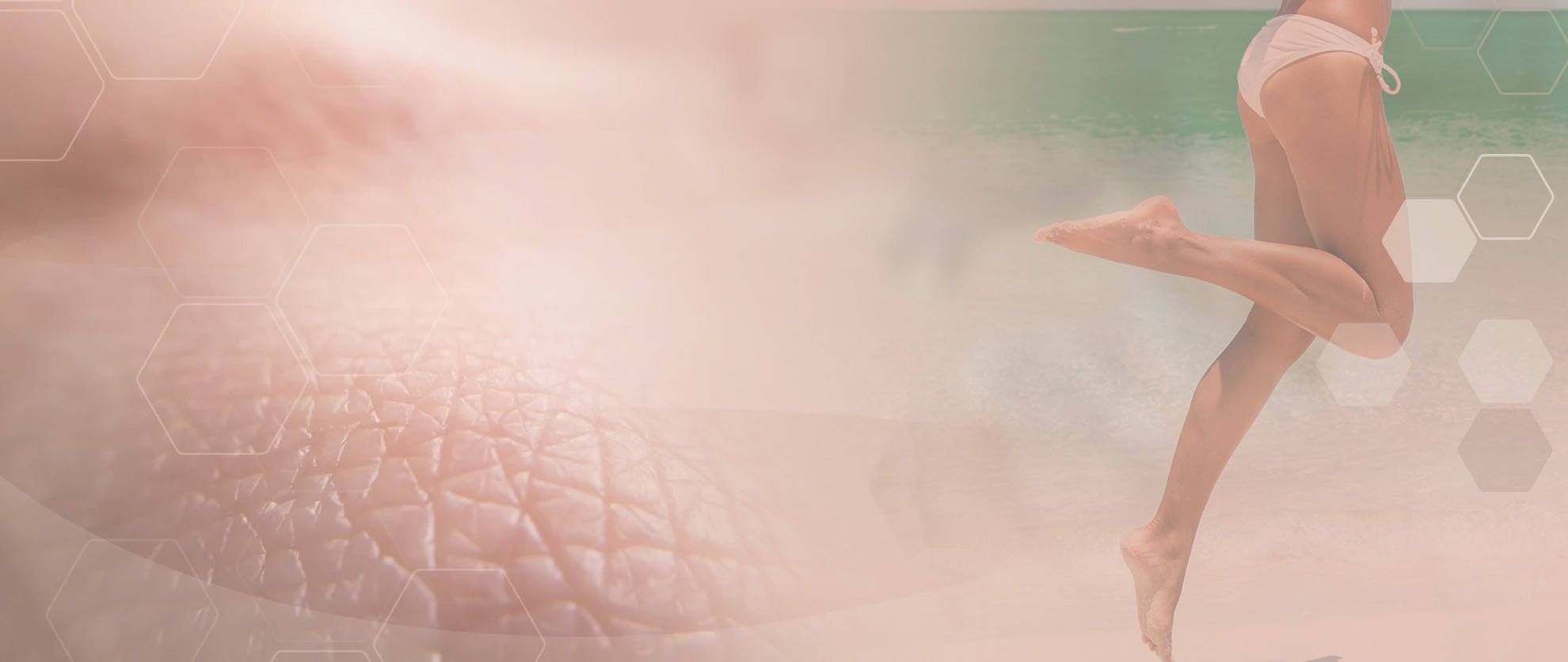 Effekbild glatte Beine am Strand